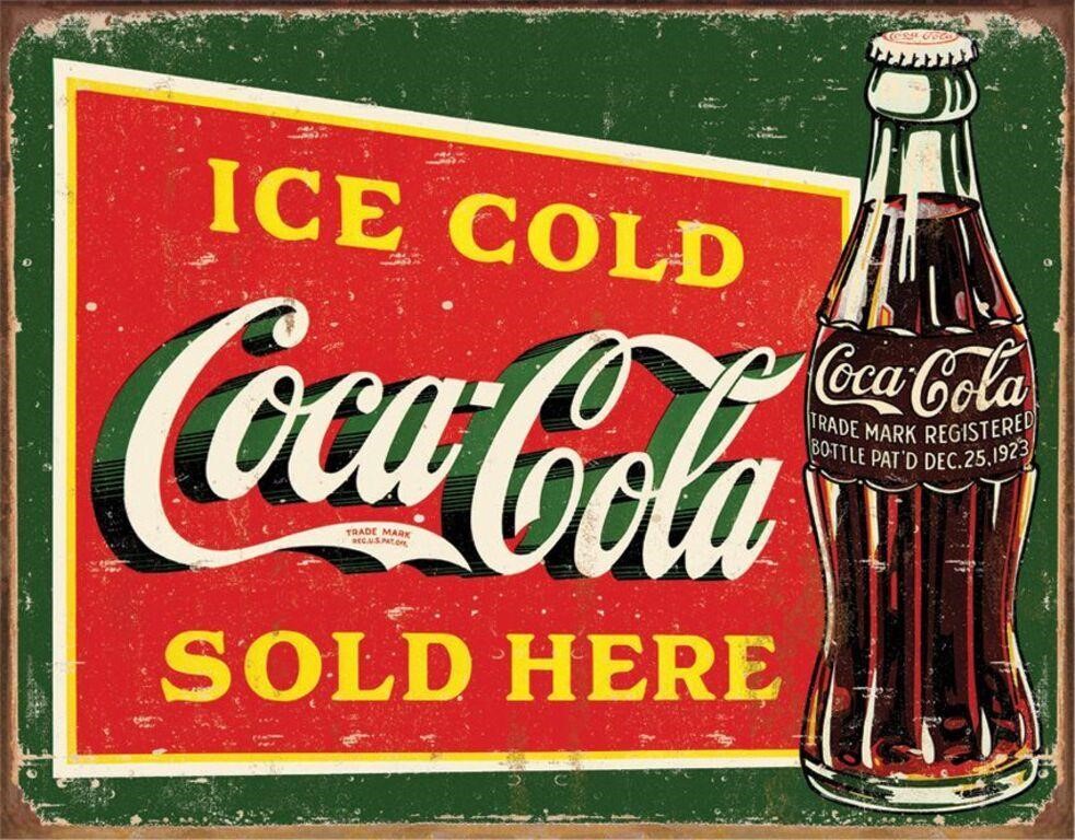 Coke Ice Cold Green Sign