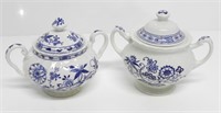 J&G MEAKIN/JOHNSON & BROS SUGAR BOWLS-BLUE NORDIC