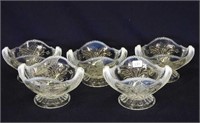 Lot of 5 Wild Bouquet berry dishes - white opal