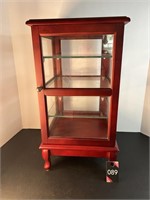 Wood/Glass Display Case 10" Square x 19"H