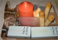Lot of Candles & Candle Holders