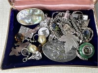 Small box of assorted Jewelry