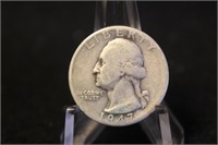 1947-D Washington Silver Quarter