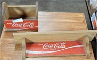 COCA-COLA WOOD SHELF & BOX
