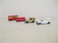 Lot of 4 Vintage Die-Cast Cars - Tomica, Kidco