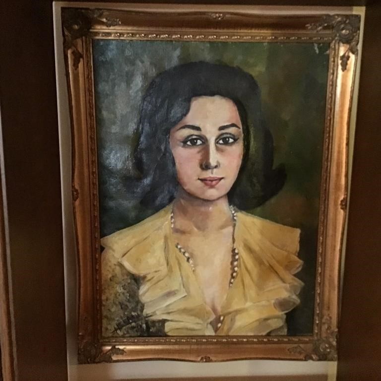 PAINTING OF WOMAN IN YELLOW