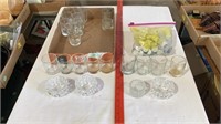 Small glass cups, glass candle holders