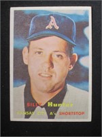 1957 TOPPS #207 BILLY HUNTER ATHLETICS