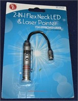 2 in 1 Flex Neck LED & Laser Pointer w/ Magnet
