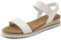 DREAM PAIRS Womens Espadrilles Open Toe Wedges  8