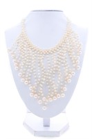 MYOTO Pearl Choker Necklace w/ Drop Strands, 14kt