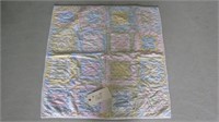 DOUBLE SIDED KNOTTED BABY QUILT 36" X 36"