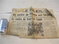 Journal Le Soleil du 9 septembre 1941