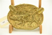 Lot #260 - Brass ash tray with bird dog motif 4"