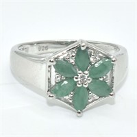 Silver Emerald(1.9ct) Ring