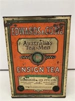 Large 14LB Edward Ensign Tea Tin (no Lid)