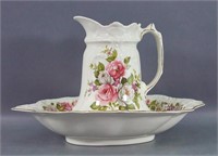 Old Foley 'Harmony Rose' Pitcher & Basin