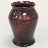 Moorcroft - England ruby luster vase stamped 283 -