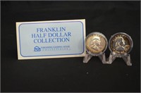 (2) FRANKLIN HALF DOLLAR COINS WITH PLASTIC COIN