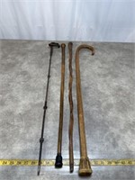 Walking sticks and canes, set of 4