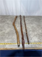 Assortment of walking sticks, set of 3