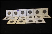 Lot of 15 Mixed Date Buffalo Nickels