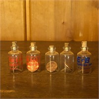 (5) Lincoln Head Cent Penny Coin In a Bottle