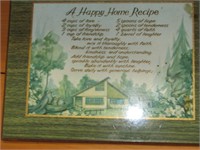 Happy Home Recipe Wall Decor 6 x 4"