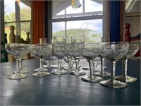 Variety of 14 Small & Mini Cocktail Glasses
