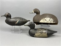 3 Bluebill Duck Decoys