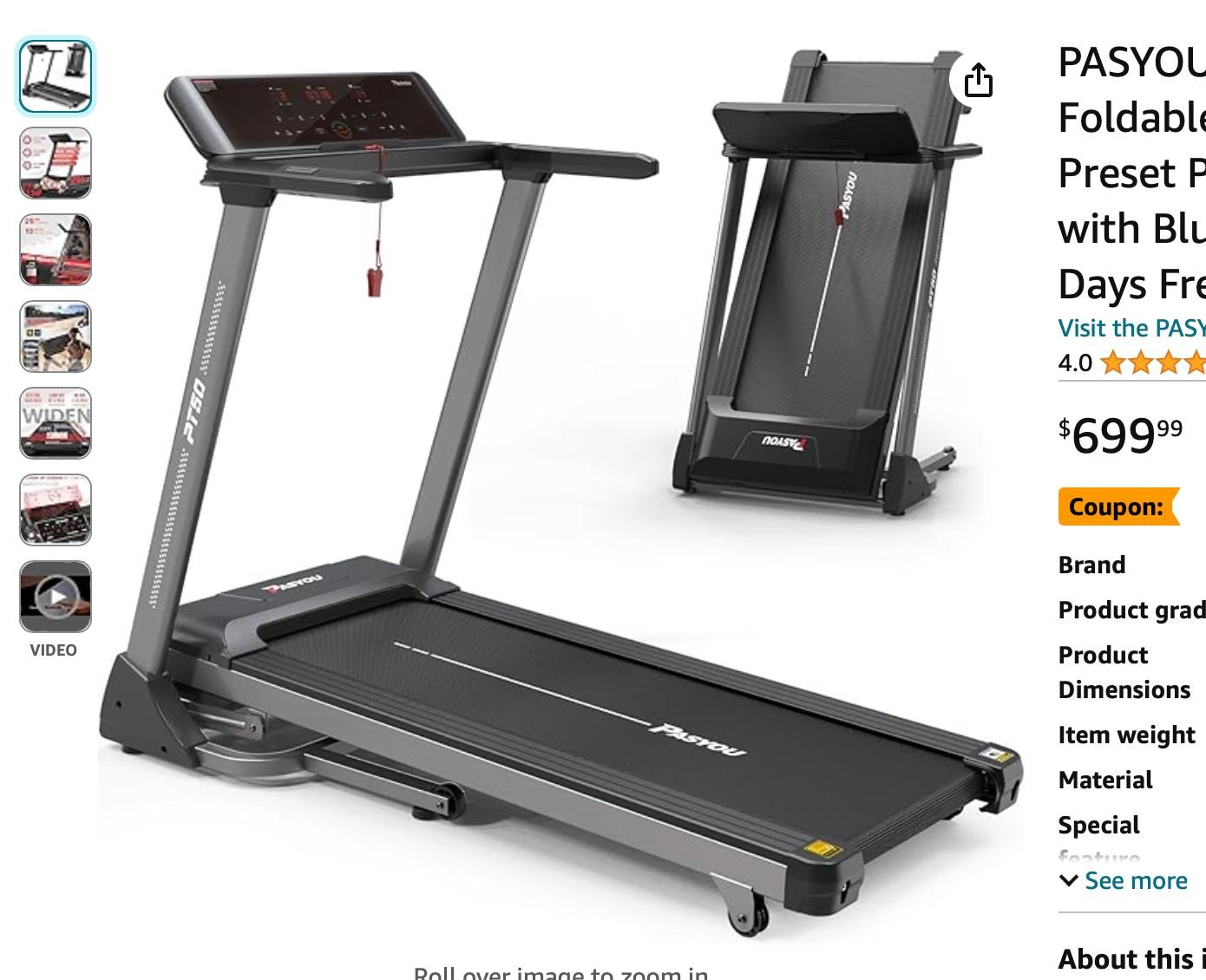 PASYOU PT50 Treadmill with Incline