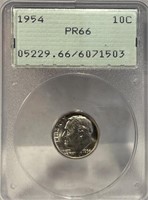 S - 1954 ROOSEVELT SILVER DIME (D8)