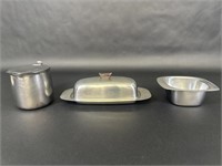 Stainless Steel Butter Dish, Creamer, Sauce Dish