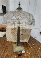Baldwin Brass Table Lamp w/Waterford Shade