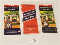 Trio of Vintage Standard Oil Road Maps-38 to 42