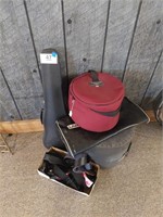 Assorted empty instrument carrying cases