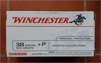 WINCHESTER 38 SPECIAL + P-- FULL BOX OF 50