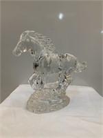 Waterford Crystal Running Horse Figure, Signed