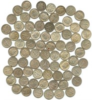 Old Silver Dimes including (2) 1946, 1948, (2)