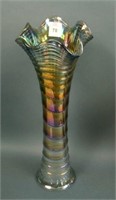 Imperial Ripple 12 5/8” Tall Swung Vase – Smoke