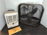 SMALL ELECTRIC SPACE HEATER, BOX FAN