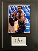 Lamar jackson Custom Matted Autograph Display