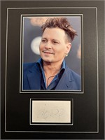 Johnny Depp Custom Matted Autograph Display