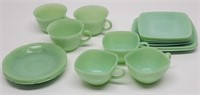 Jadite Green Cups & Saucers, Dessert Plates ...