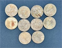 (10) Sacagawea Golden Dollar Coins