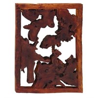 Rustic Teak Wood Wall Plaque