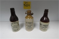 Antique Stoneware Lyons, NY Bottles