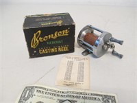 Vintage Bronson Mercury Casting Reel in Box