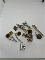 A lot of cufflinks tie tacks and more