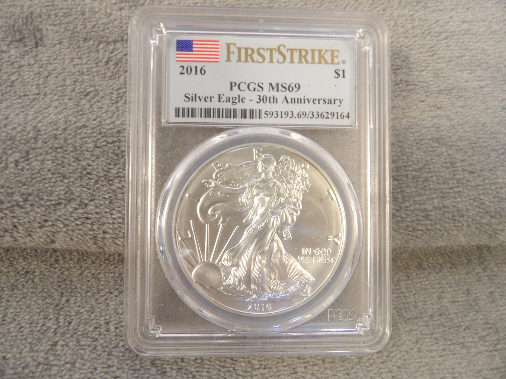 2016 Silver Eagle First Strike PCGS MS69